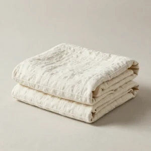 Organic Cotton Grid Throw